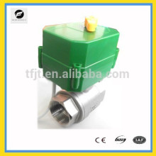 CTF001 DN15 to DN50 DC24v PVC and Stainless Steel 304 Electric motor Valve with manual override